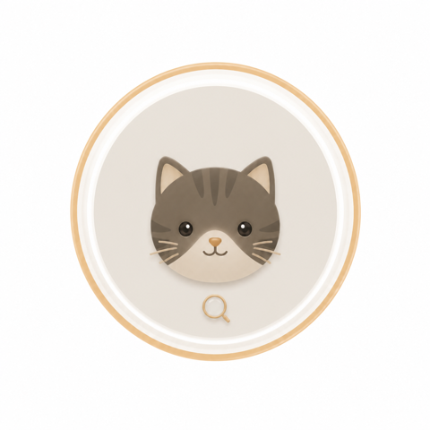 Detective Cat medallion